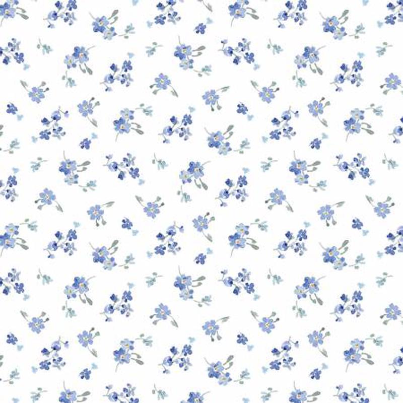Bees & Blooms White Small Floral Toss 89286-147