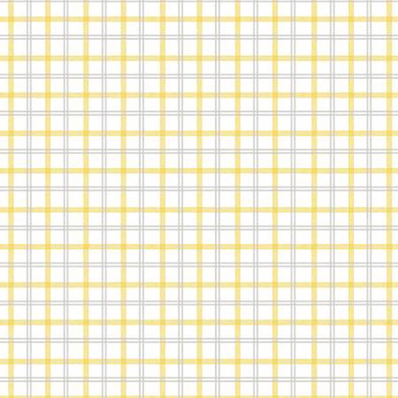 Bees & Blooms White/Yellow Plaid 89288-159