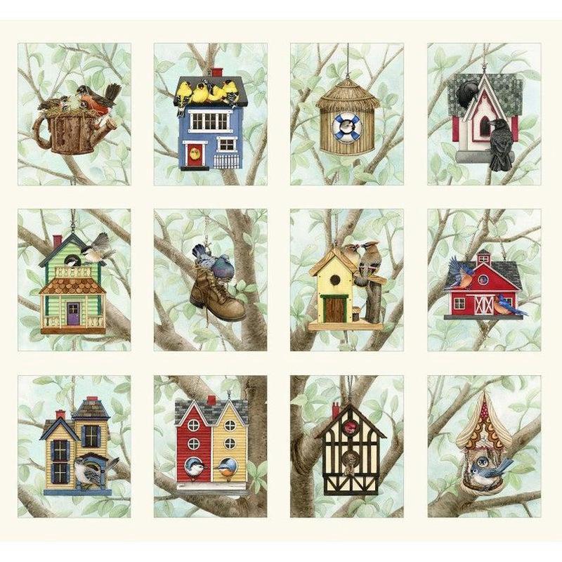 Beautiful Birds 4319-Cream Panel