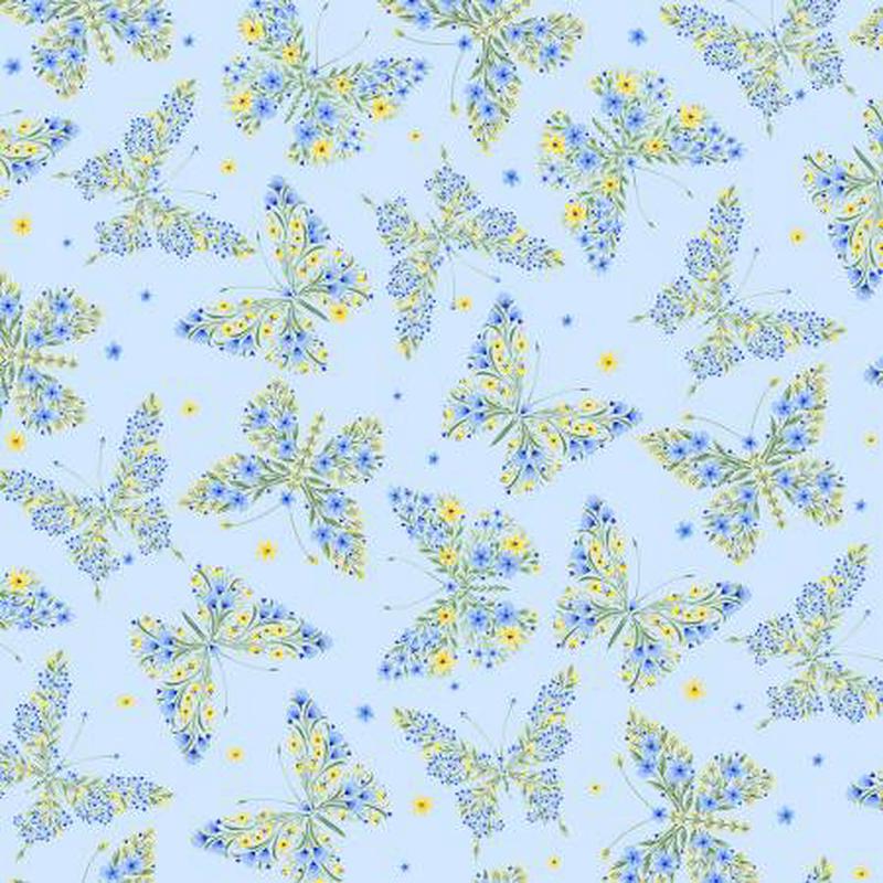 Bee Kind Sky Floral Butterflies CD3266-SKY