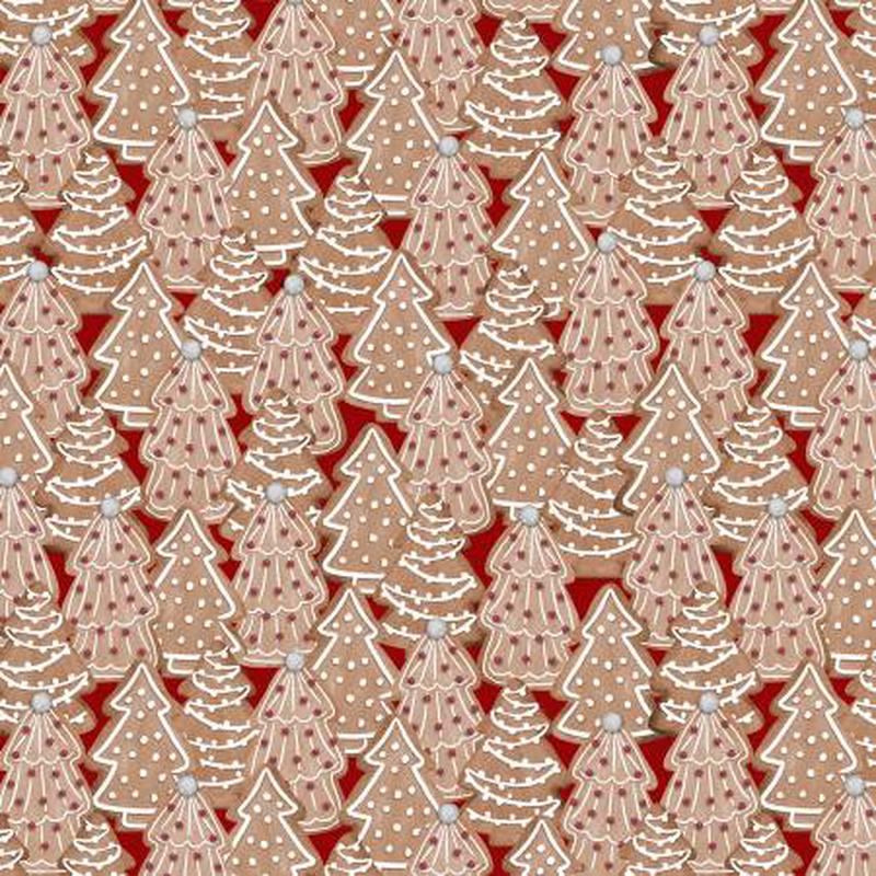 Baking Up Joy 27709-312 Red Packed Trees