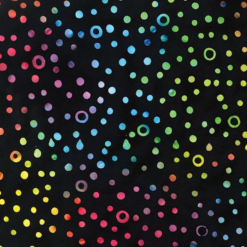 Bali Palettes Bubbles Black/Multi Rainbow 09210-99