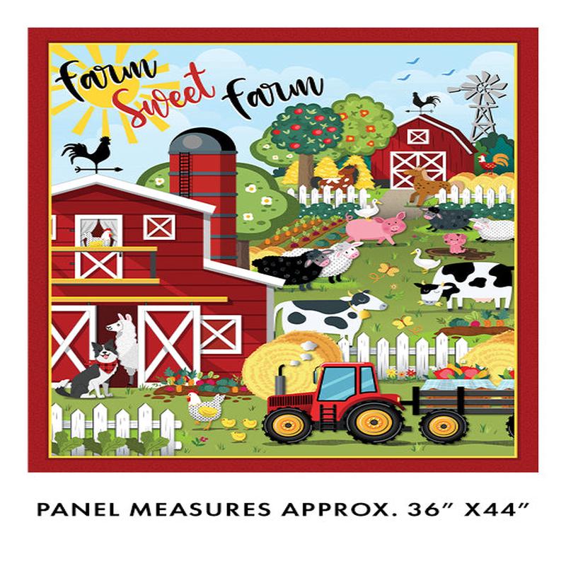 Barnyard Sweet Farm Panel Multi