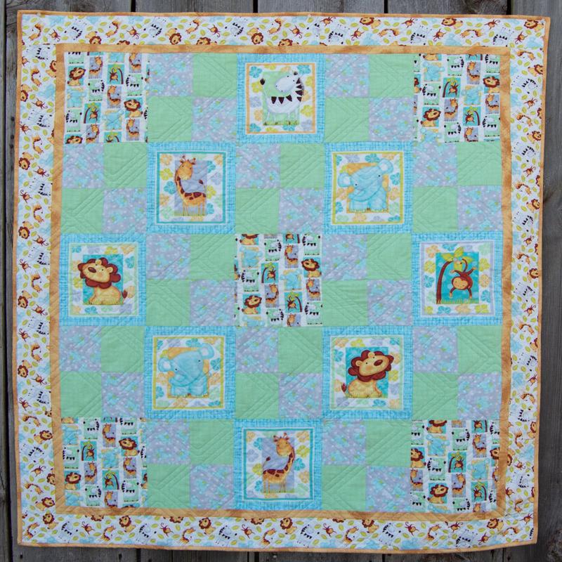 Baby Jungle Animal Finished Item Size: 52" x 60"