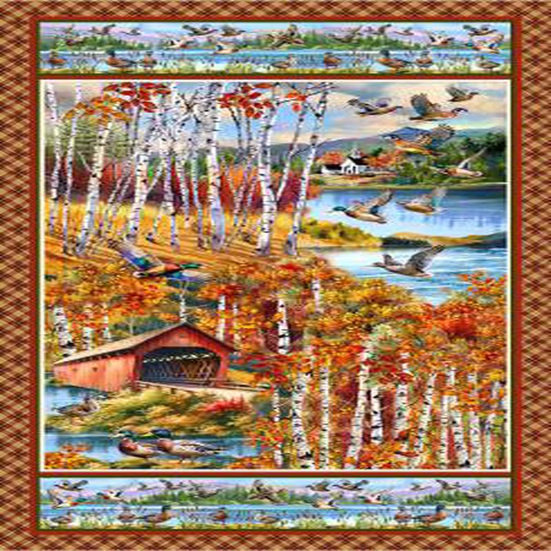 Autumn Lake 24" Panel Multi DCX12455-MULT