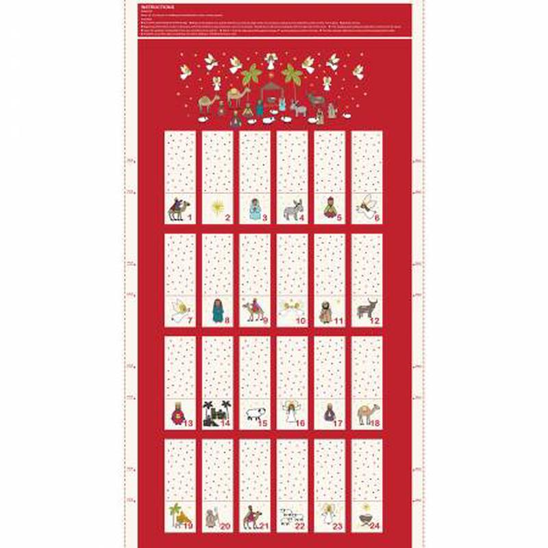 Away in a Manger Advent Calendar Panel (24" x44") C126-X