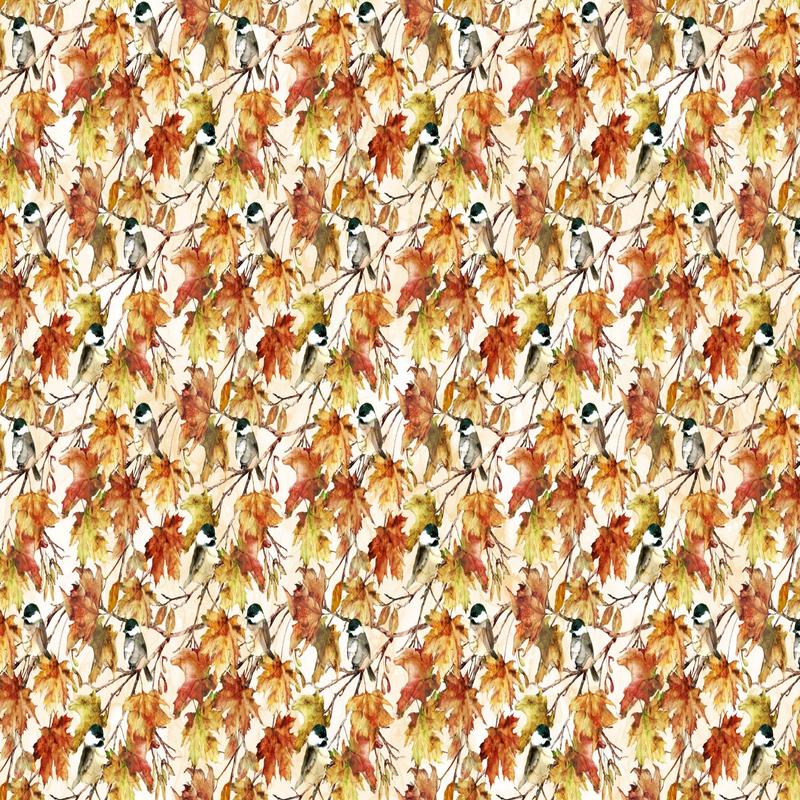Autumn Breeze DP28057-11 Birds Cream Multi