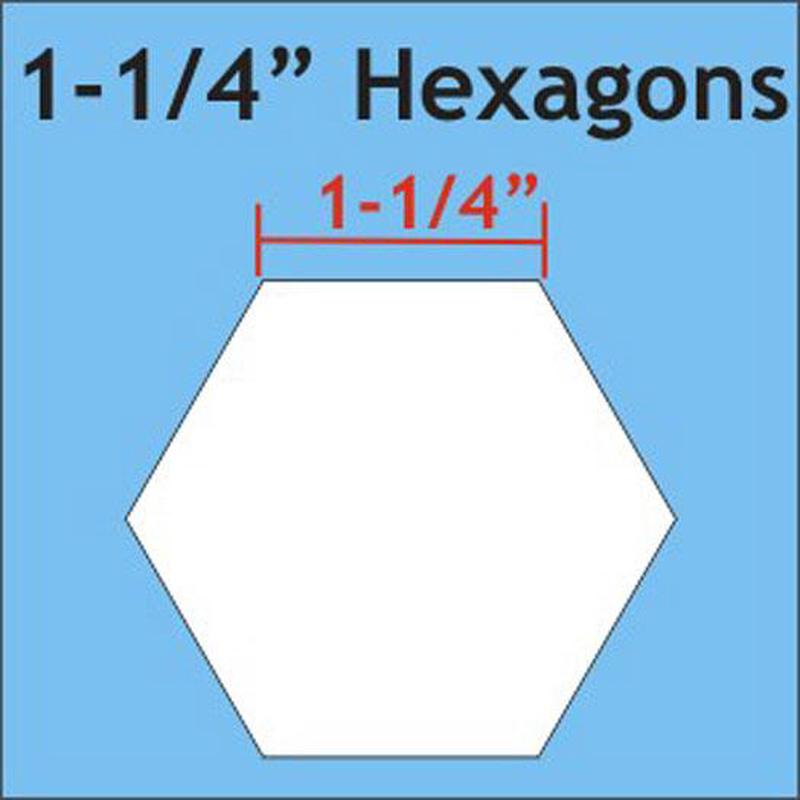 1 1/4" Hexagon English Paper Piecing Papers 75 count