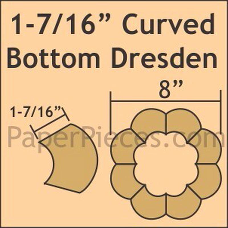 1 7/16" Curved Bottom 12 Petal Dresden