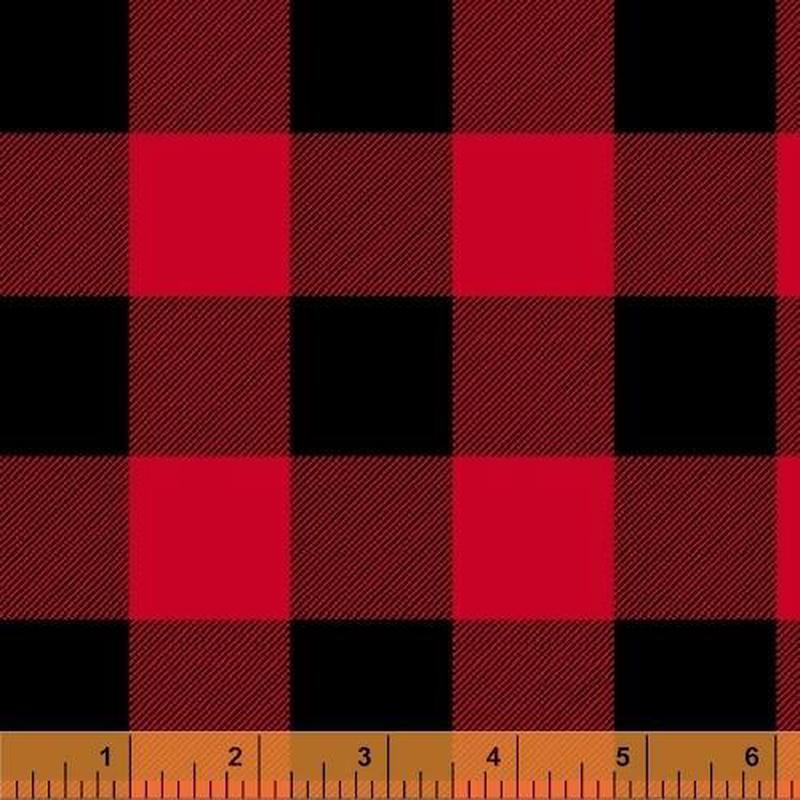 1 yard 14" - Red/Black Buffalo Plaid 108" wide Backing