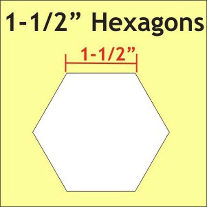 1 1/2" Hexagon English Paper Piecing Papers 50 count