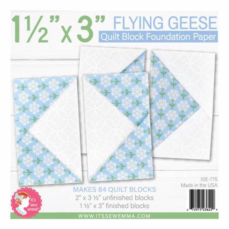 1 1/2" x 3" Flying Geese Foundation Paper
