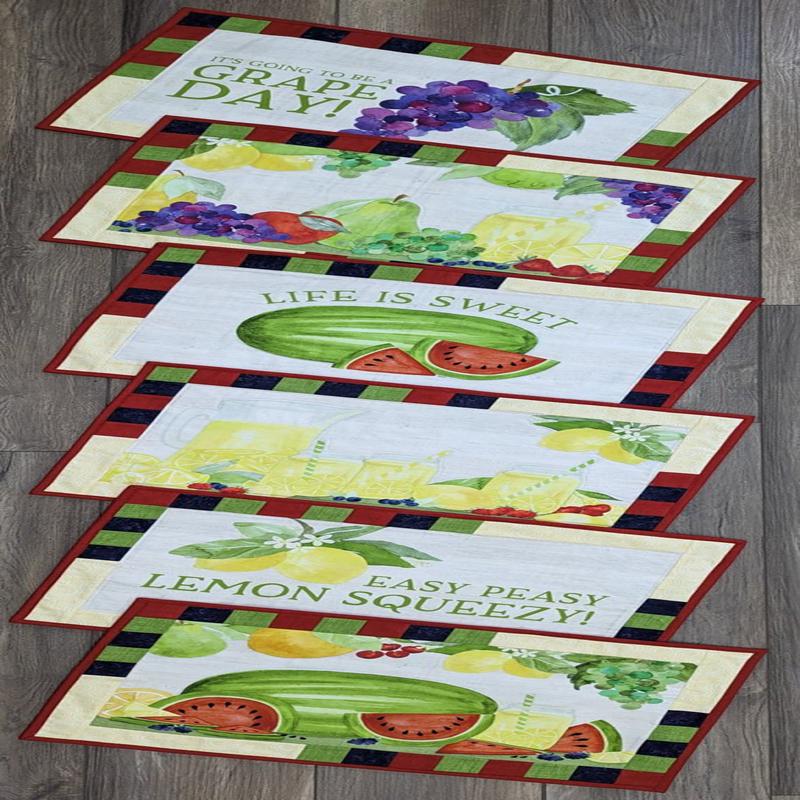 (6) Summertime Watermelon Placemat Size: 14" x 21"