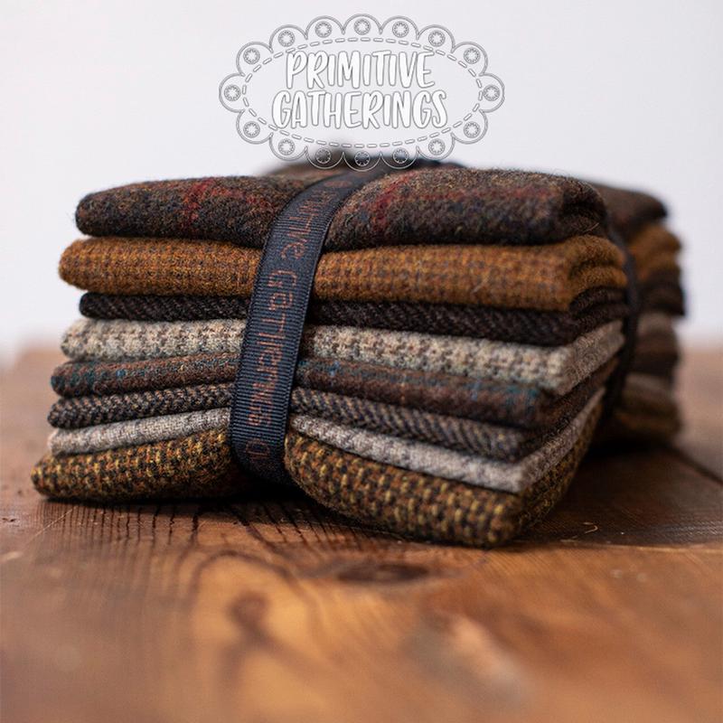 (8) 8" x 14" Wool Piece Bundle Basket