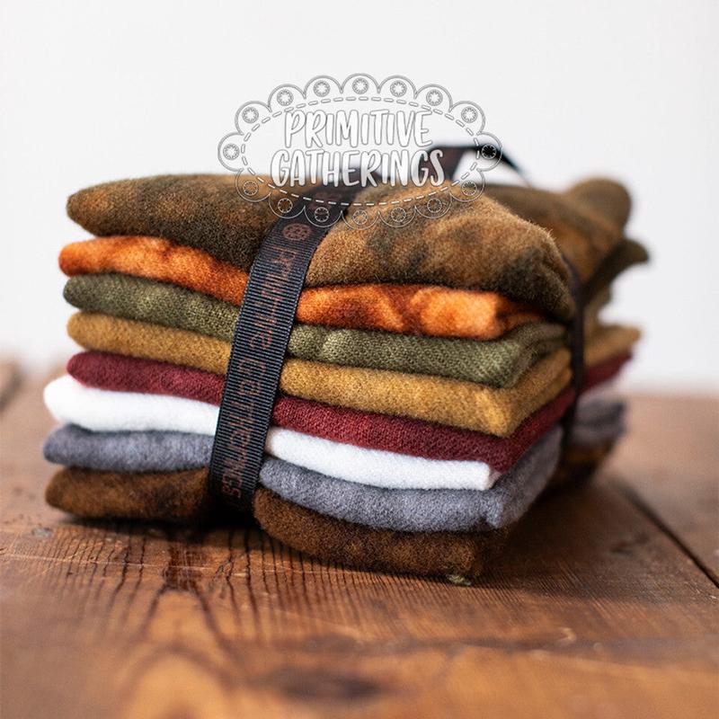 (8) 8" x 14" Wool Piece Bundle Popular #2