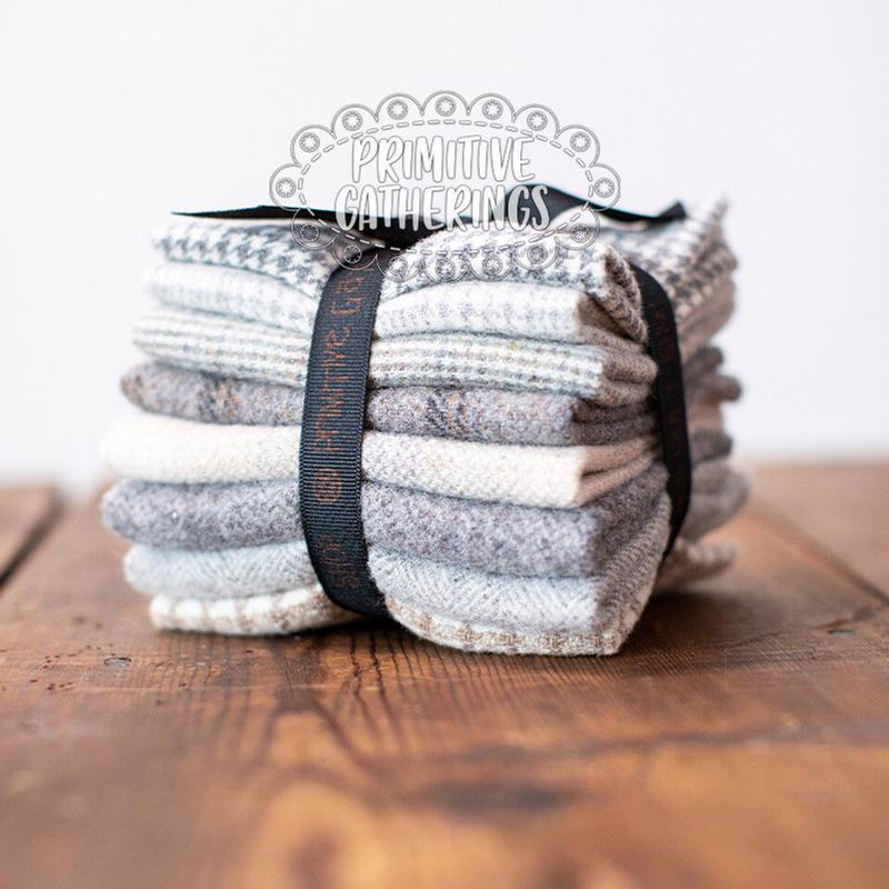 (8) 8" x 14" Wool Piece Bundle Sheep