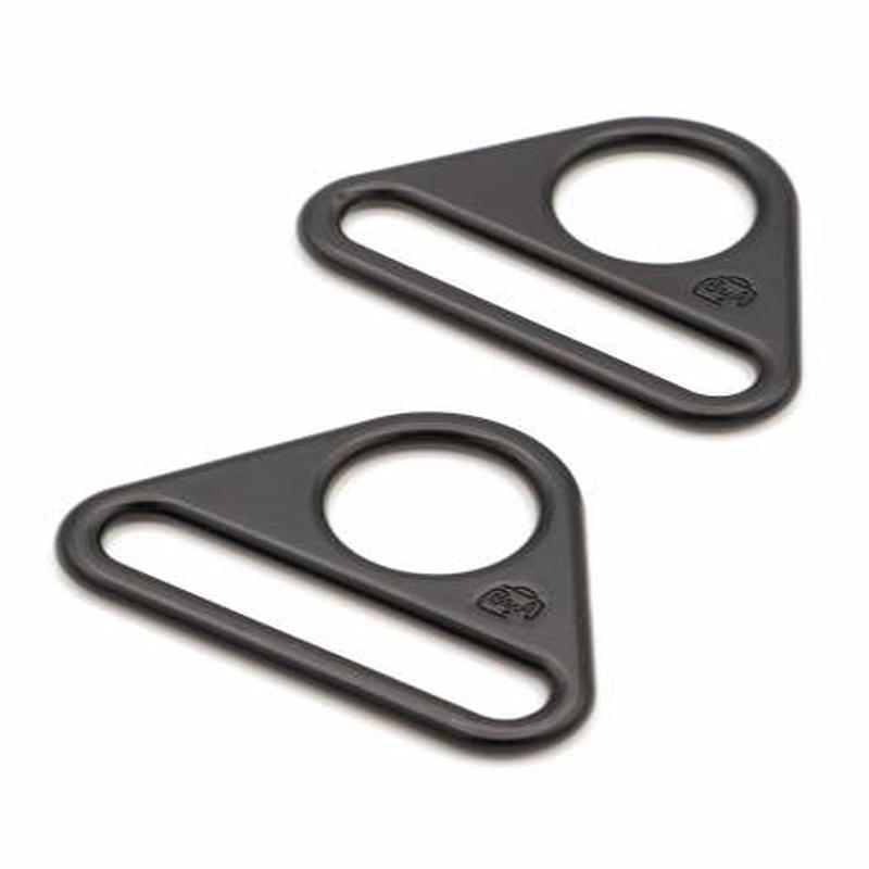 (2) Triangle Rings 1 1/2"Black By Annie