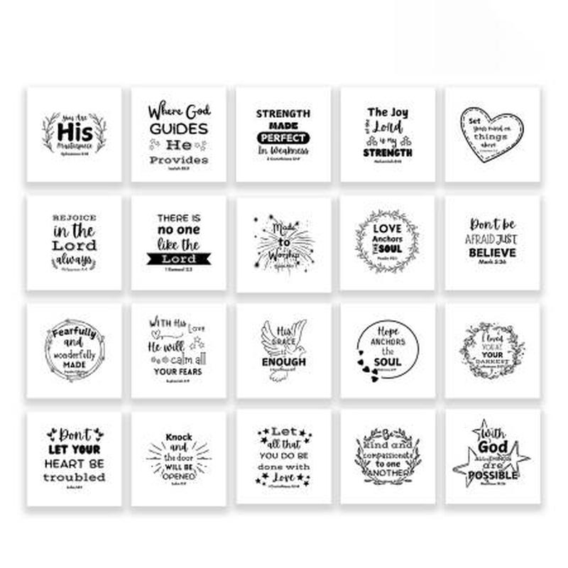 (20) Precut Scripture Quilt Squares 5in