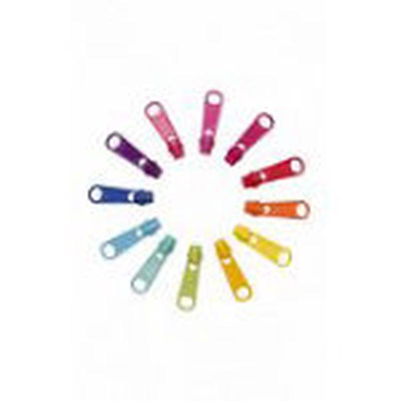 (12) Bright Color Zipper Pulls