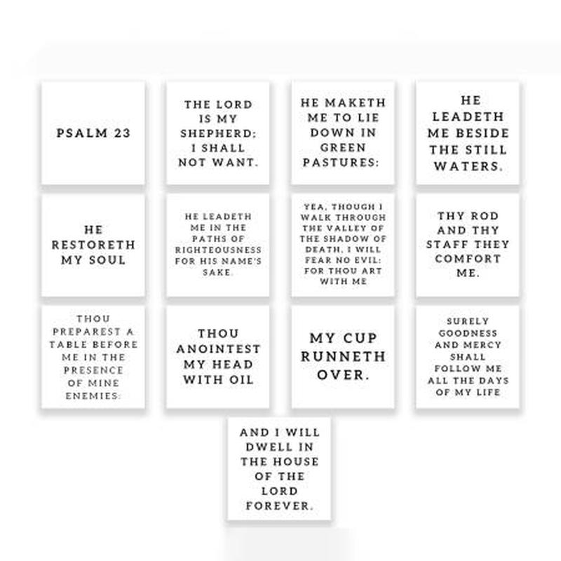 (13) Psalm 23 Precut Quilt Square Set 5in