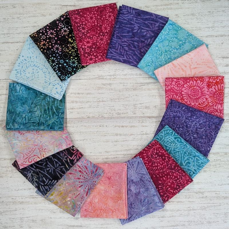 (16) Candy Crush Batik Fat Quarter Bundle