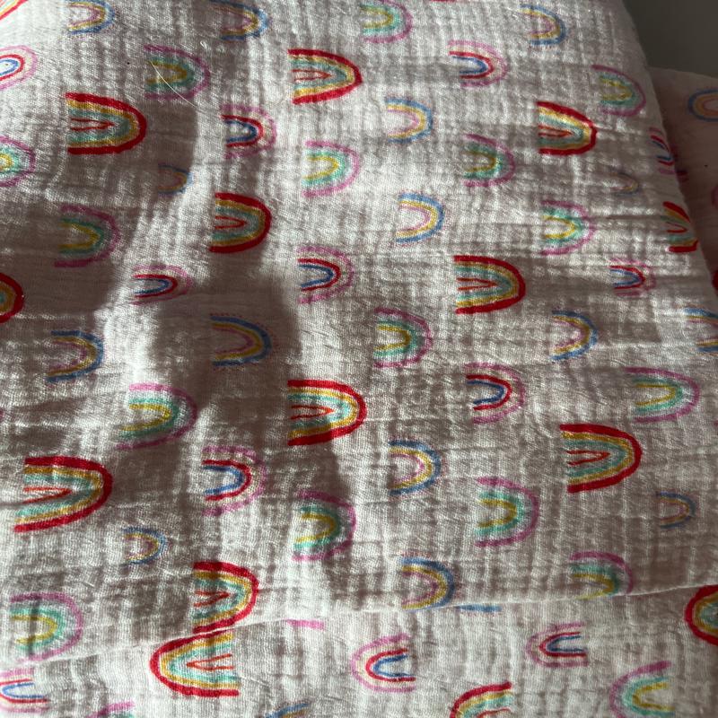 Cotton Gauze Muslin - rainbow - 6x6 - RETAIL