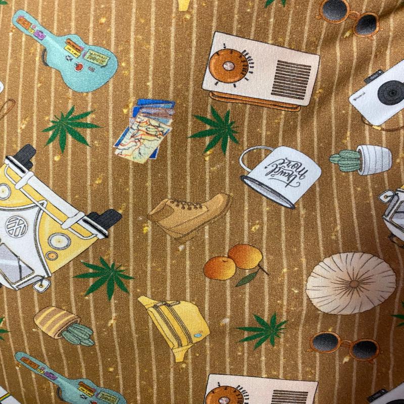 Cotton Spandex - Groovy Wanderlust - Large Scale - RETAIL