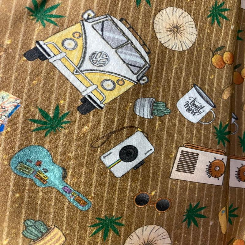 Cotton Spandex - Groovy Wanderlust - Larger Scale - RETAIL