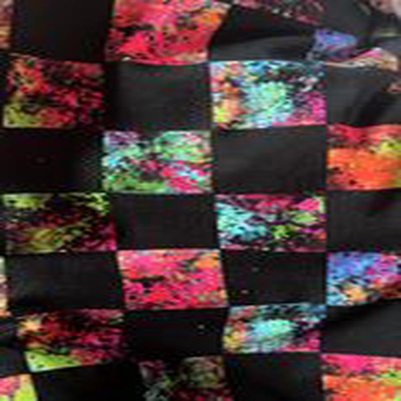 Cotton Spandex - Grunge Checkers -  12x12 Scale - RETAIL