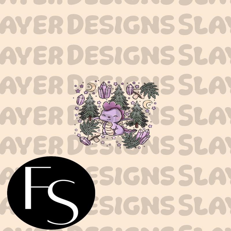 Cottagecore Dragons C - LYSSDOODLES Panel