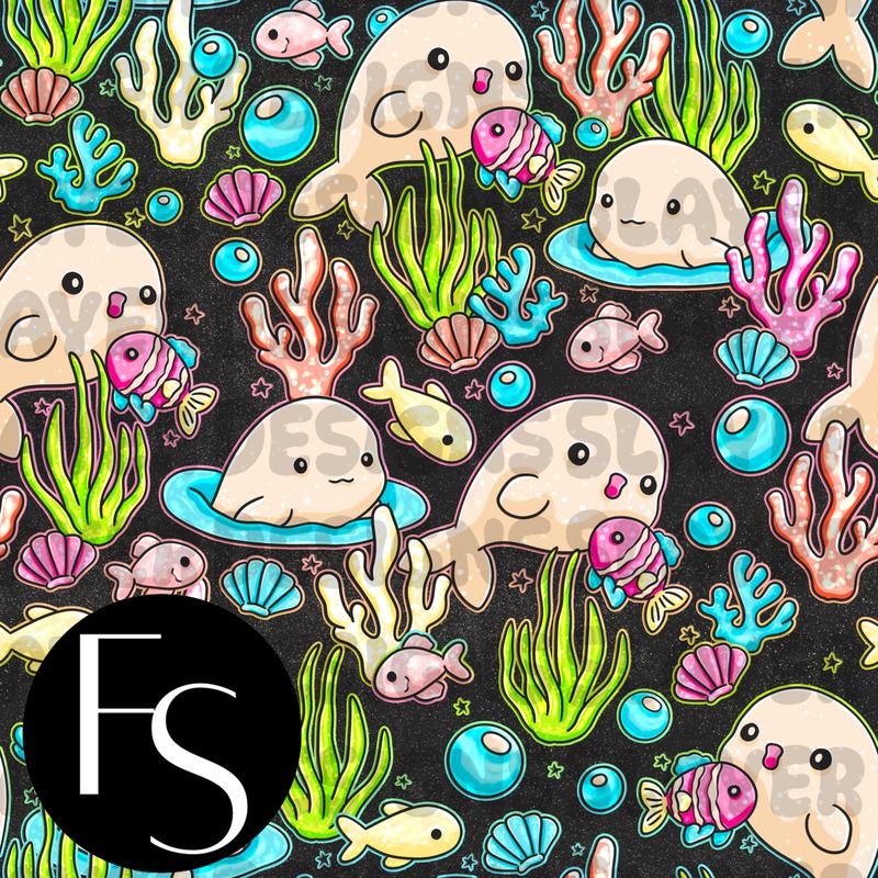 Whales A  - LYSSDOODLES