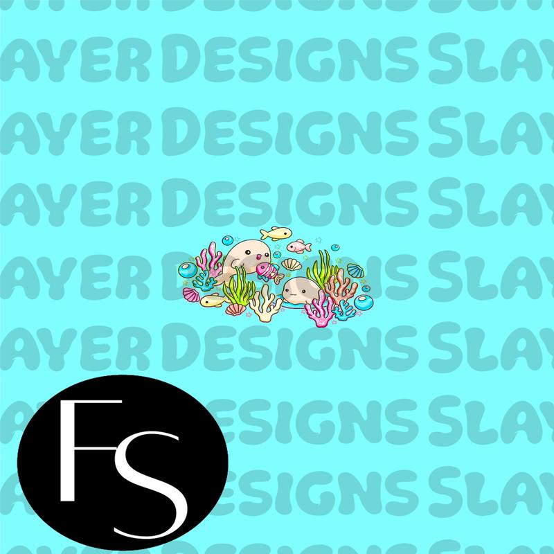 Whales A - LYSSDOODLES Panel