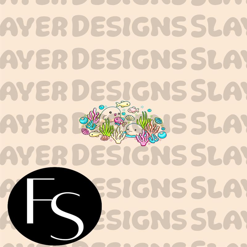 Whales B - LYSSDOODLES Panel