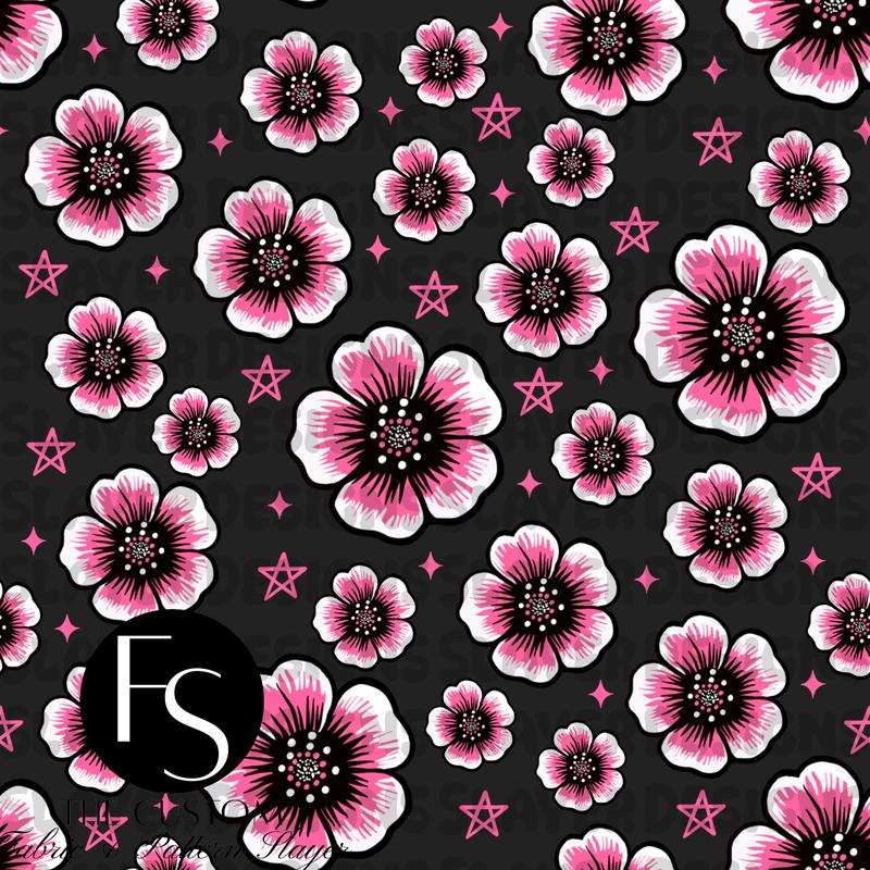 Tropical Gothic Fox Florals -  FABRICSLAYER