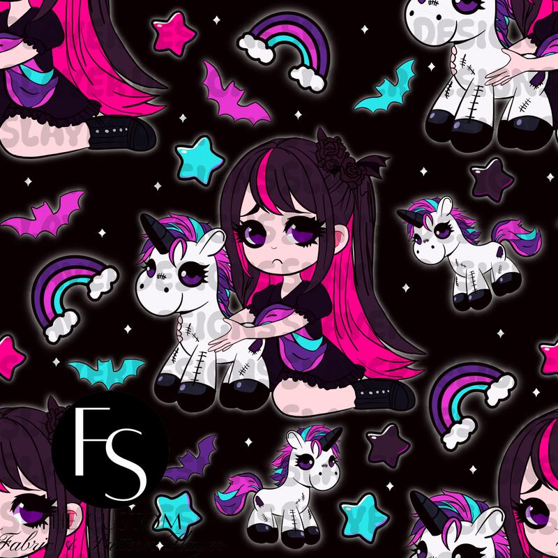 Unicorn Sad Goth Girl -  FABRICSLAYER