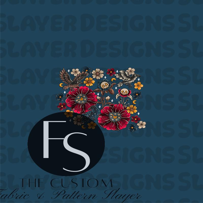 Vampire Garden B - LYSSDOODLES Panel