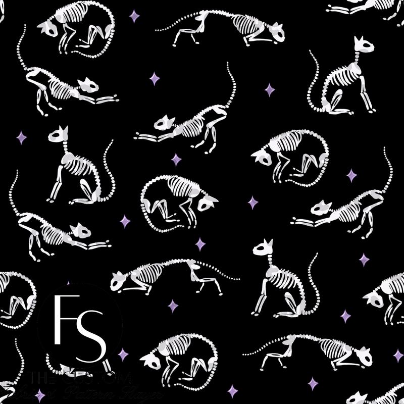 Stars Skeleton Cats - FABRICSLAYER