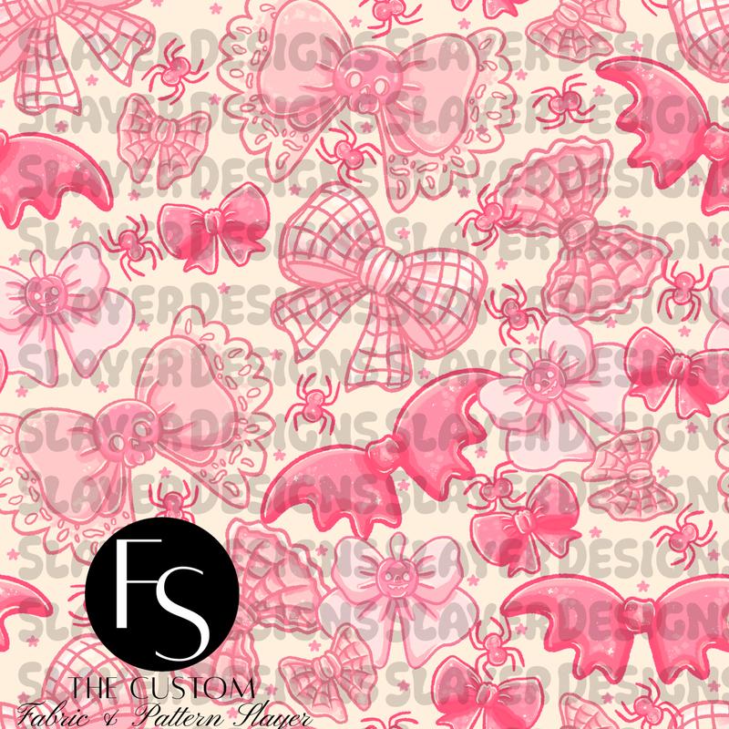 Spooky Pink Bows B - LYSSDOODLES