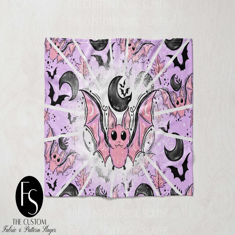 Pastel Pink Bats - CERRASSHOP - Double Sided Print Blanket
