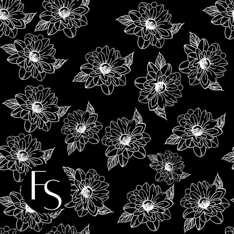 Monochrome Florals -  FABRICSLAYER