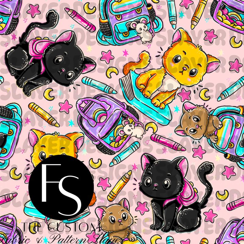 Back to school kitty D - LYSSDOODLES