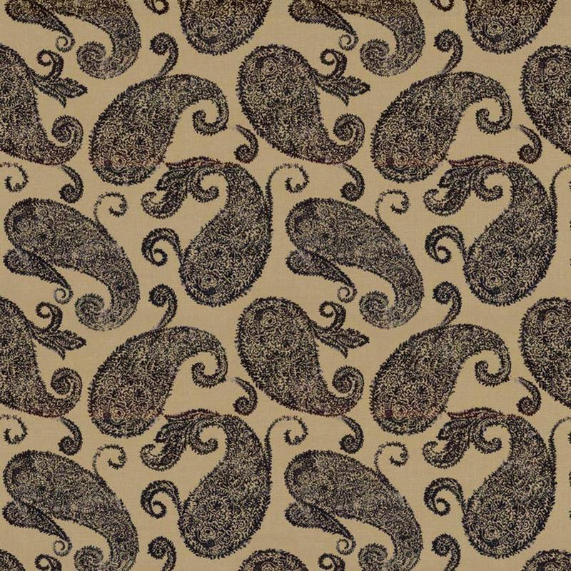 Frascati Paisley Black by Kasmir Fabric
