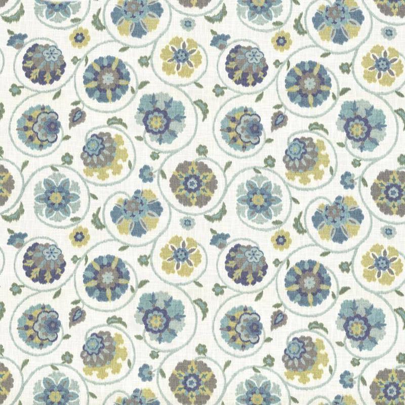 Palampore Garden Aquamarine by Kasmir Fabric