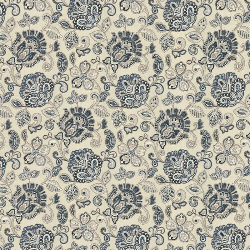 Go For Baroque Blue by Kasmir Fabric