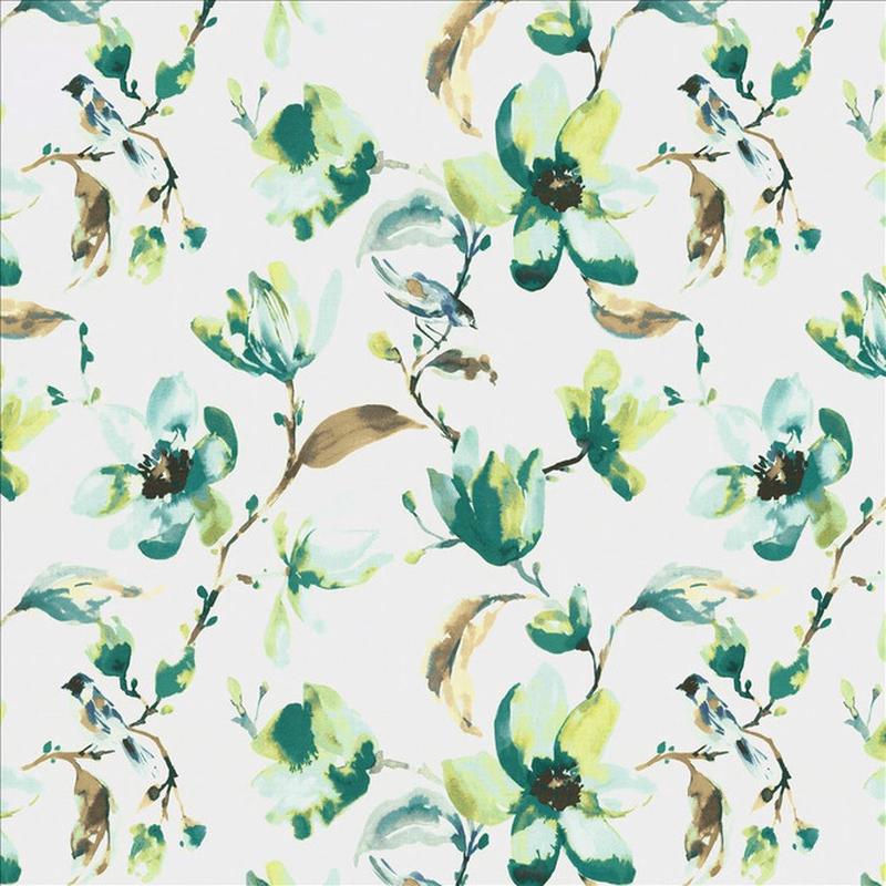 Bird Is The Word Mist by Kasmir Fabric