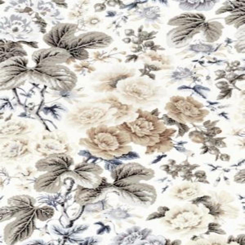 Scalamandre Fabric Highgrove Linen Print Winter Sky