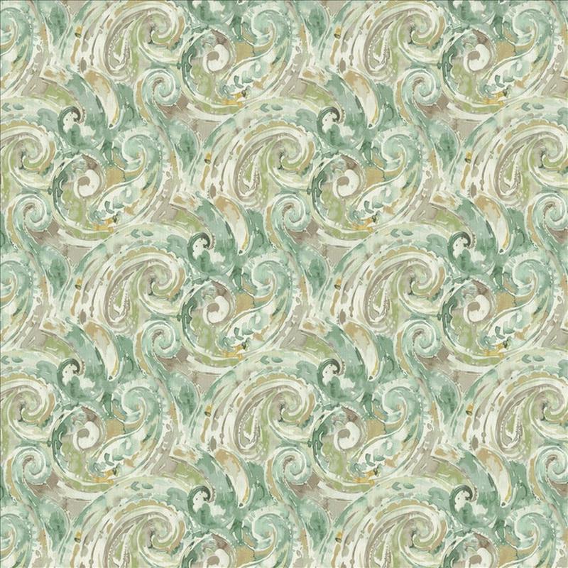 Abstract Paisley Seaspray by Kasmir Fabric