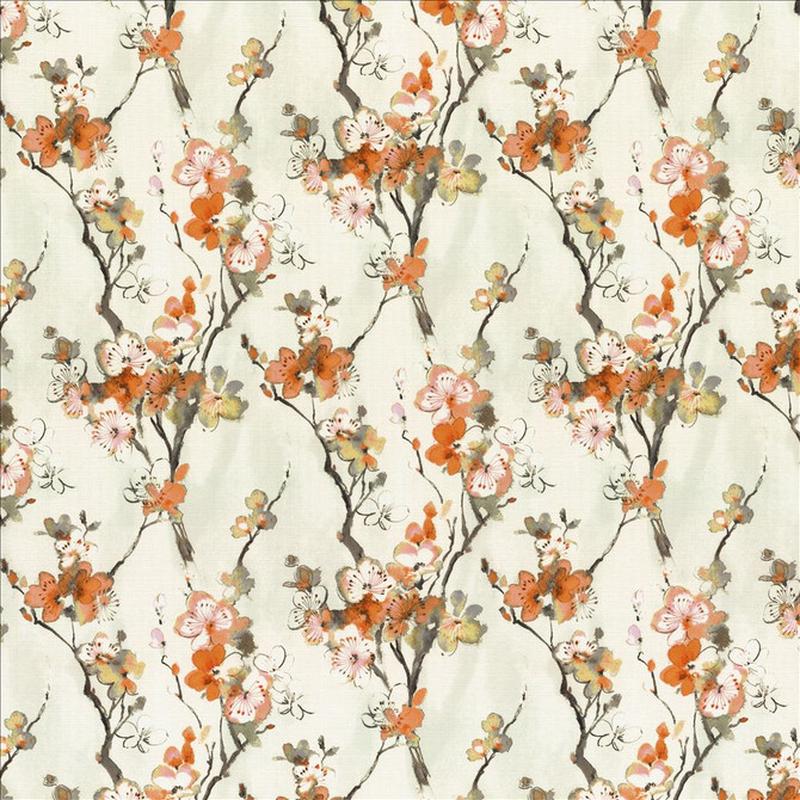 Beautiful Bloom Orange Blossom by Kasmir Fabric