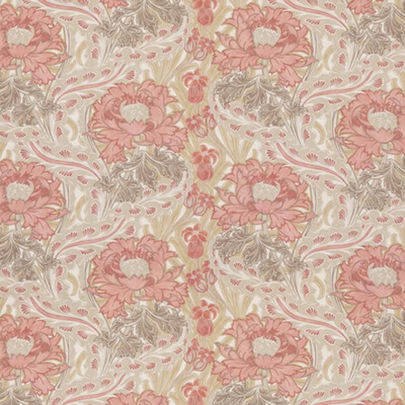 Brantwood Cotton Coral/Sand by G P & J Baker Fabric