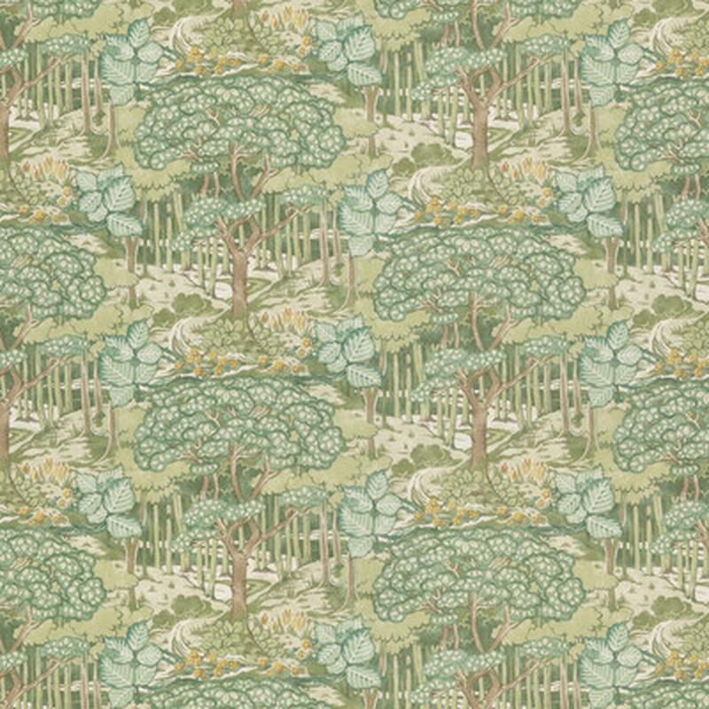 Ruskin Cotton Green by G P & J Baker Fabric